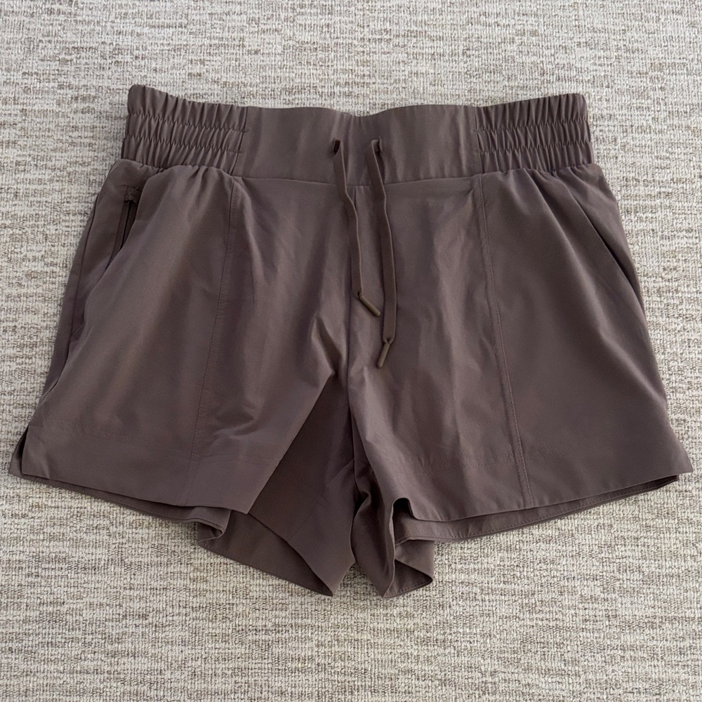 all in motion Women's Drawstring Performance Shorts in Taupe